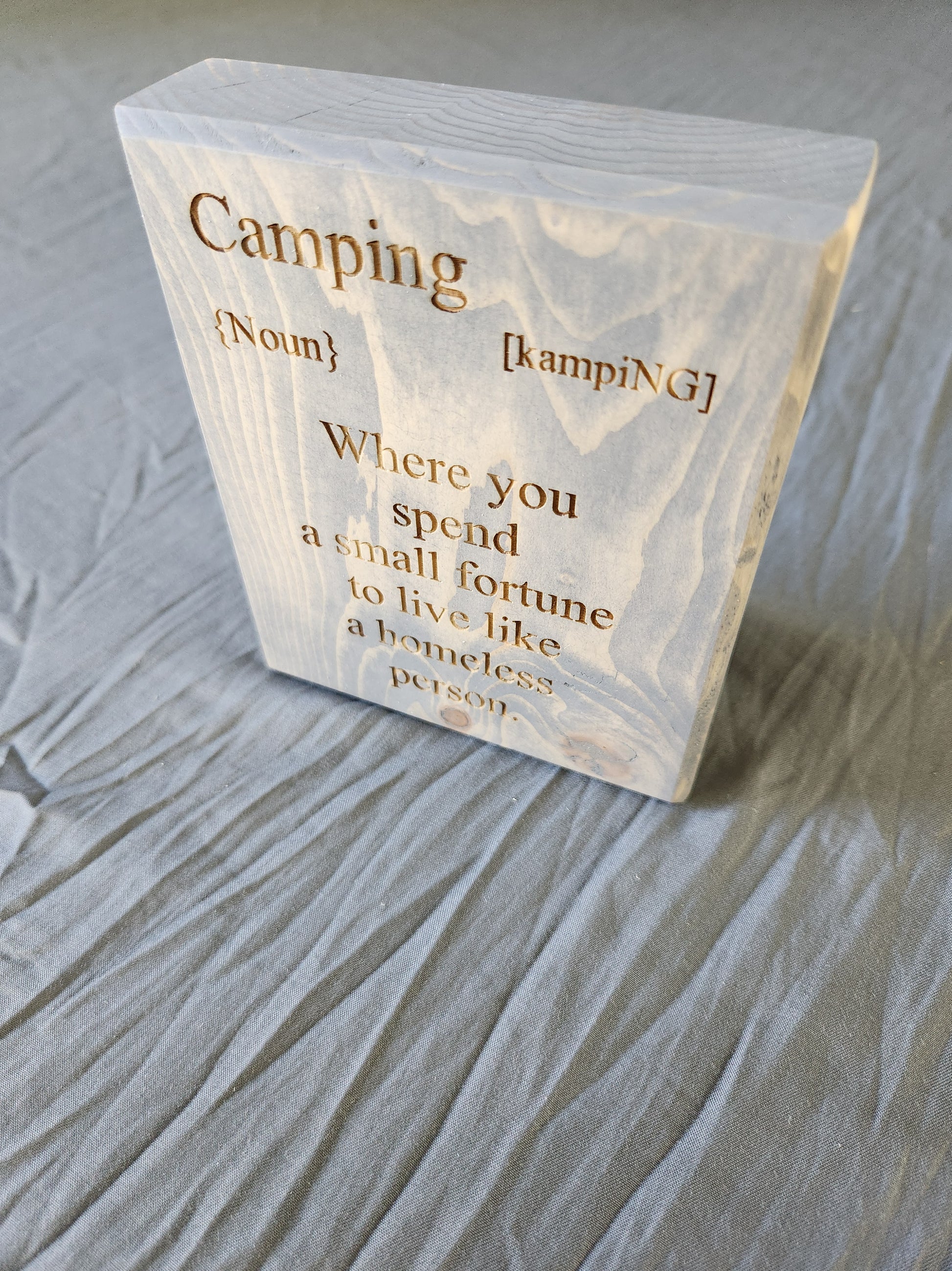 camping bedeutung Block sign, Camping definition – Oxbow Design Co